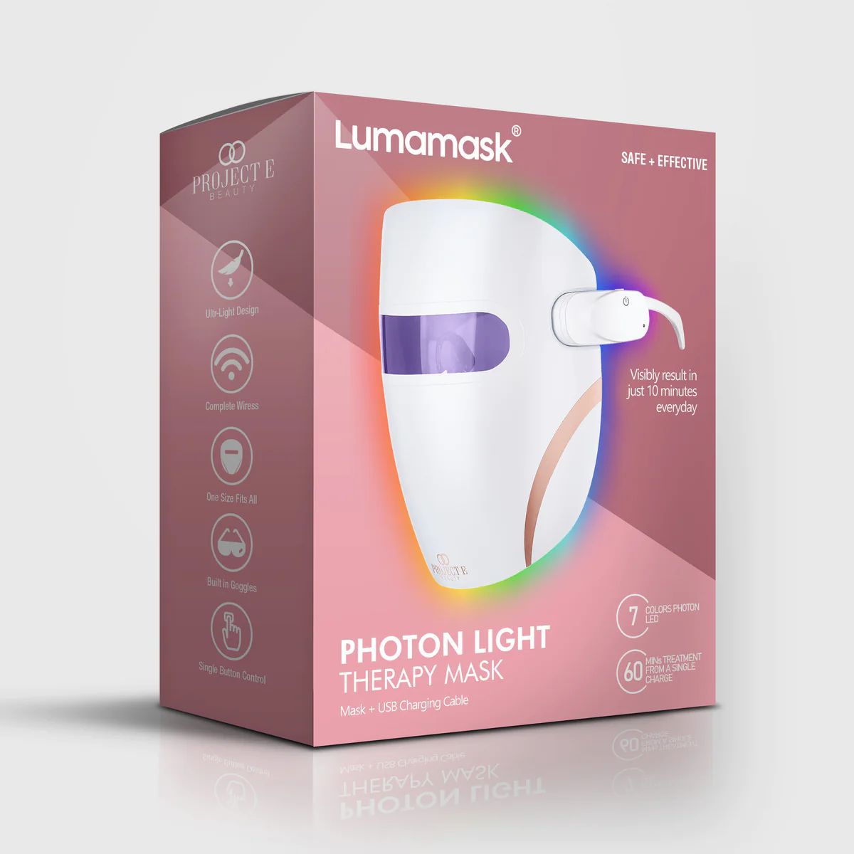 新品未開封‼️Project E Beauty Photon LEDマスク美顔器 - メルカリ