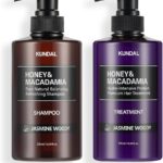 KUNDAL Honey & Macadamia Shampoo & Treatment Set (Jasmine Woody) 500ml